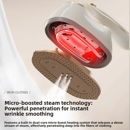 Portable handheld clothing ironing machine