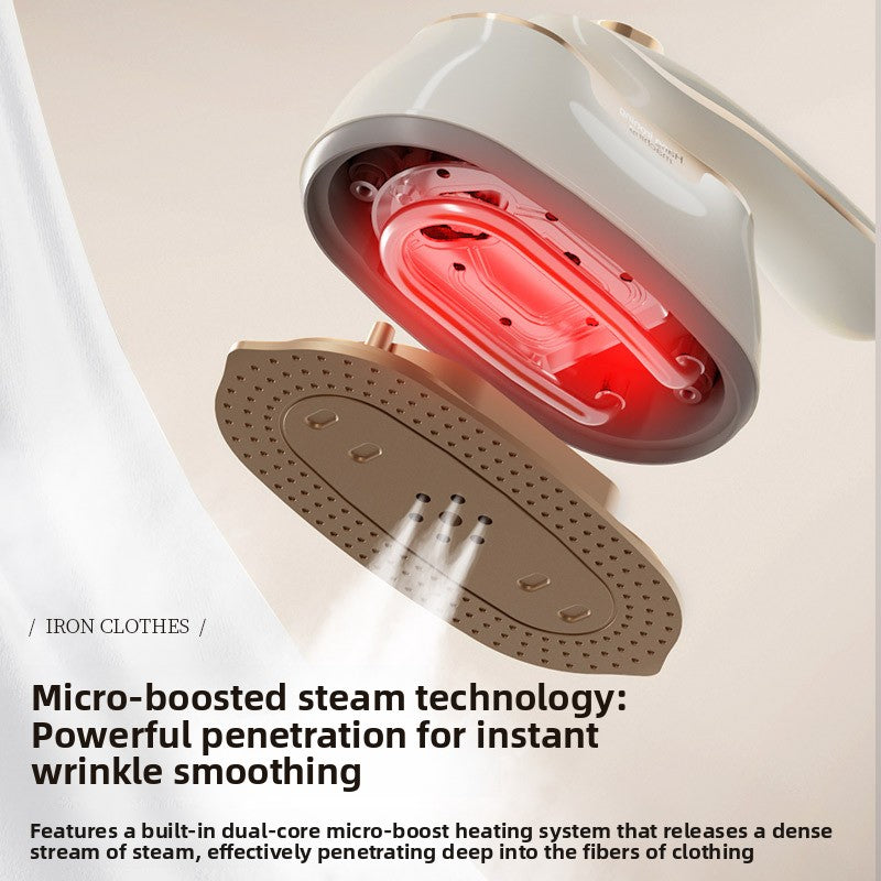 Portable handheld clothing ironing machine