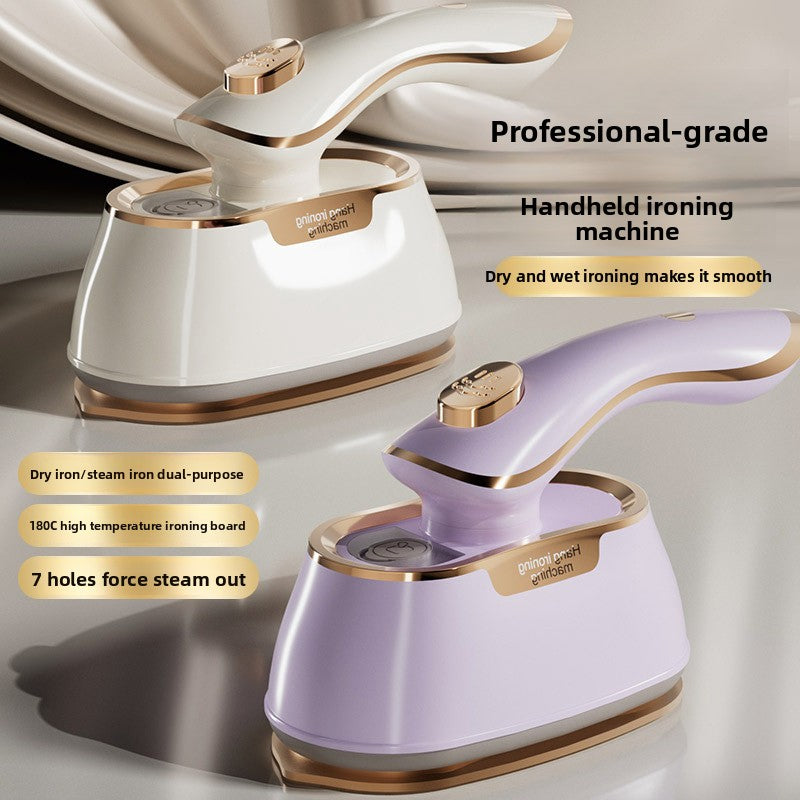 Portable handheld clothing ironing machine