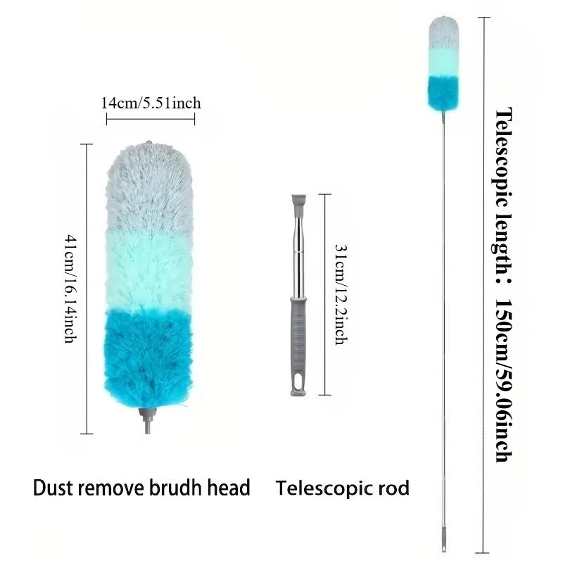 Multicolor - 150cm Color Extendable Microfiber Duster for Ceiling Fans and High Dust