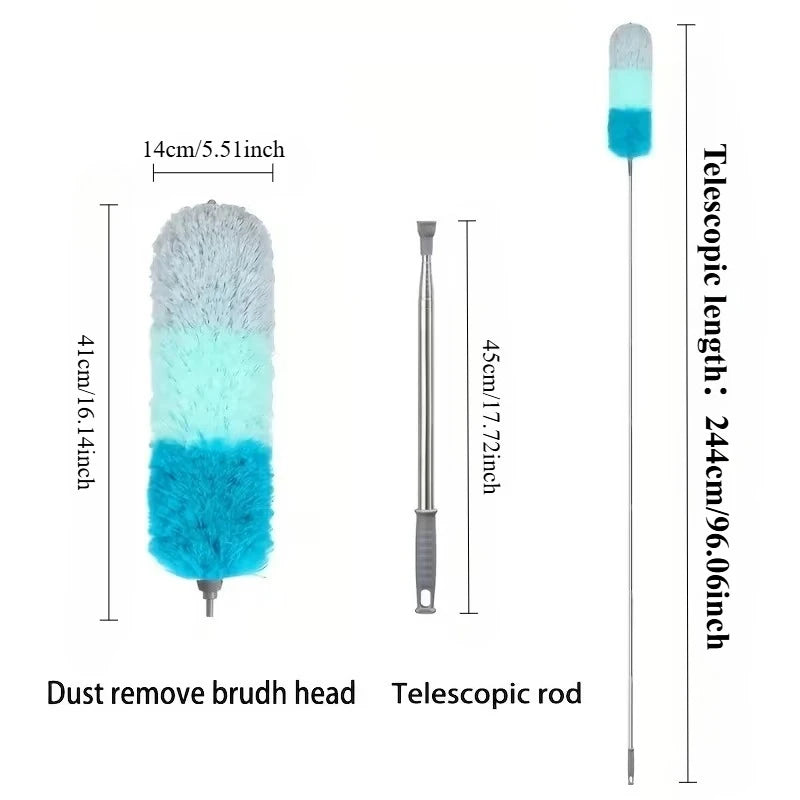 Multicolor - 244cm Color Extendable Microfiber Duster for Ceiling Fans and High Dust
