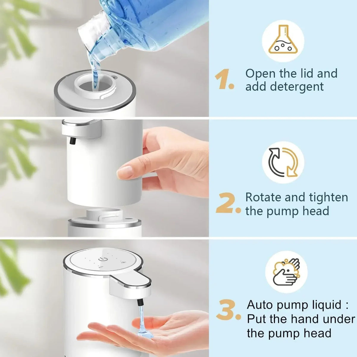 Automatic Foam Soap Dispenser – Touchless USB Sensor