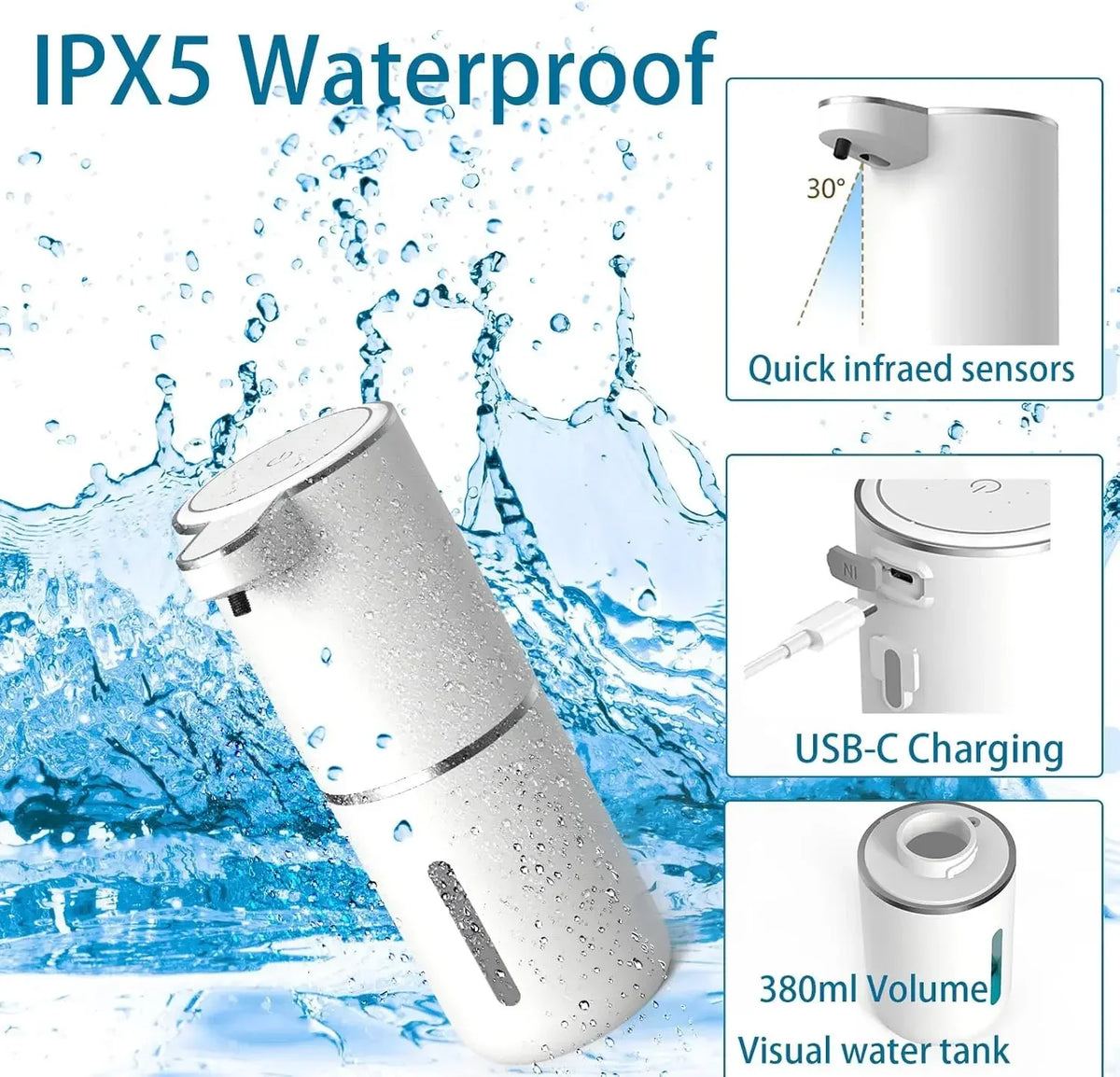 Automatic Foam Soap Dispenser – Touchless USB Sensor